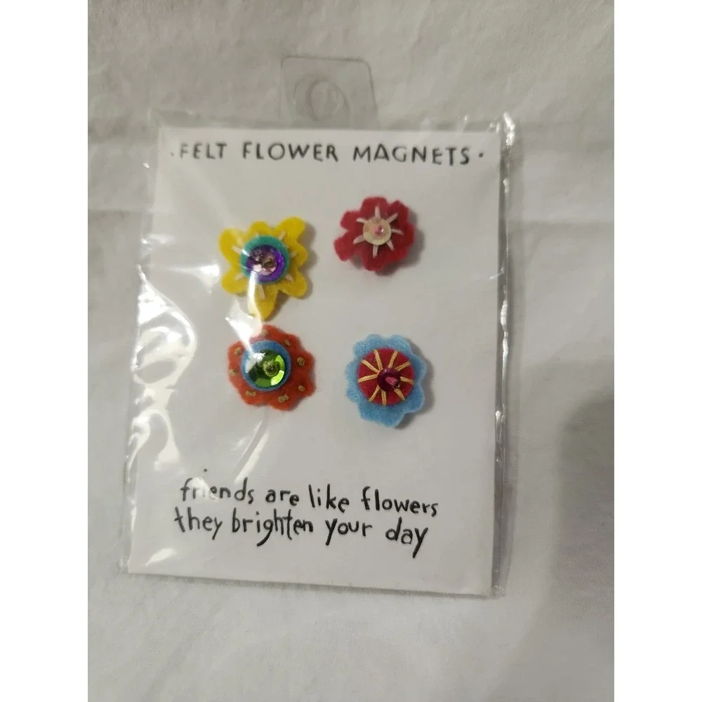 Felt Flower Magnets‎ By Nature Life New In Package